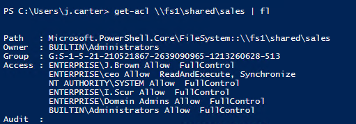 Manage File System ACLs with PowerShell Scripts Get ACL for Files and Folders