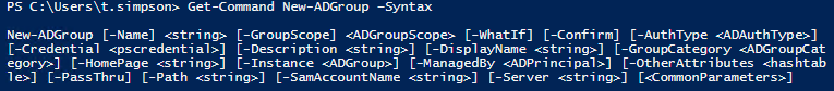 Creating an Active Directory Group with PowerShell