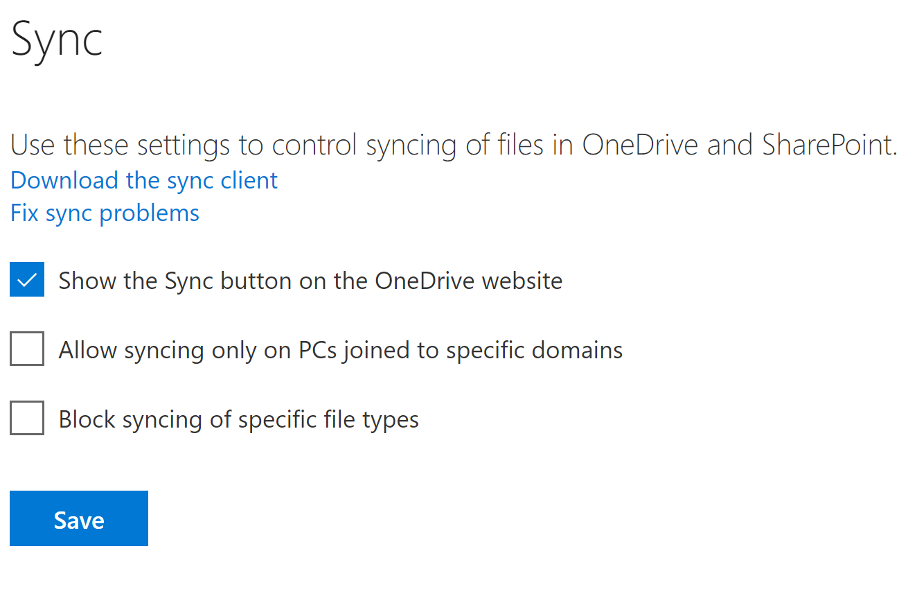 Managing Sync Settings in OneDrive