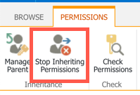 Breaking Permission Inheritance in SharePoint