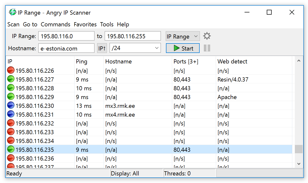 Network monitoring tools_Angry IP Scanner