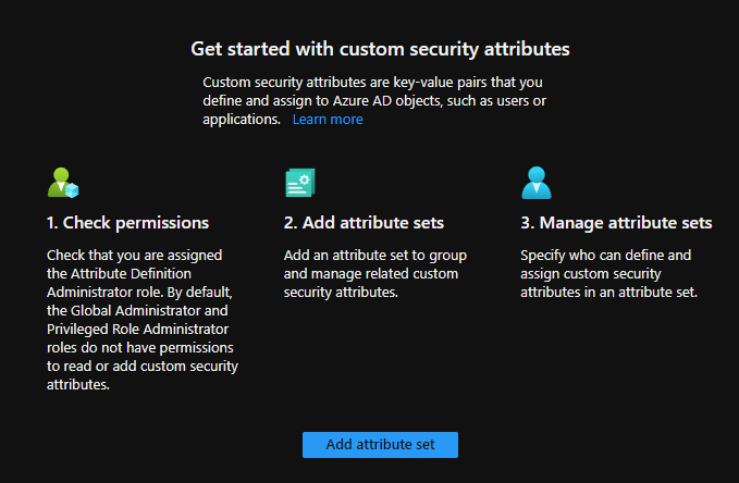 Azure AD Security Attributes Attributes