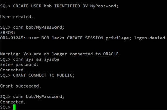 Public roles in Oracle 2