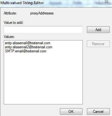 Using AD to Add an Alias to an Office 365 Email Account