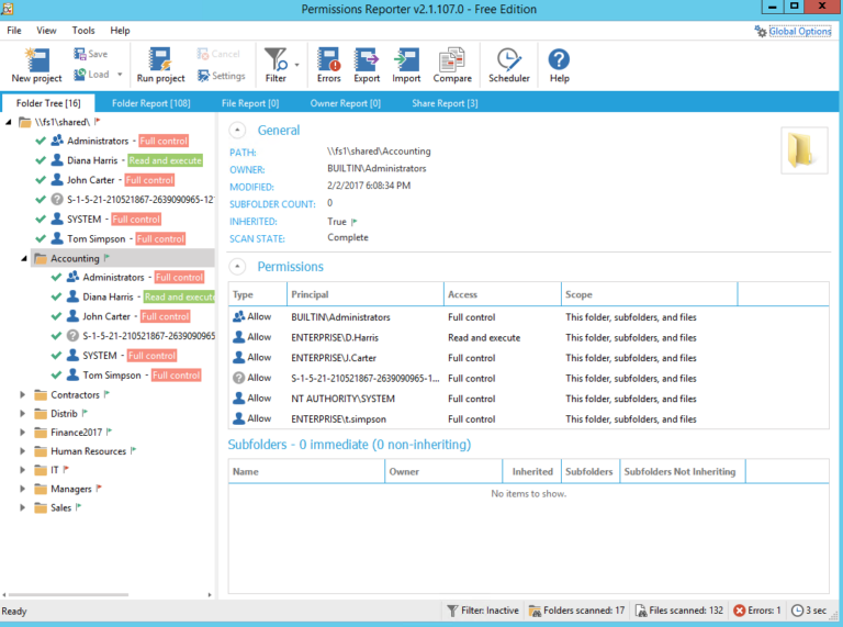 ntfs permissions reporter free edition ntfs permissions reporter free edition