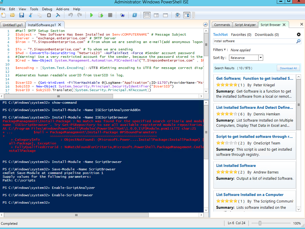 System Administrators Tools PowerShell ISE