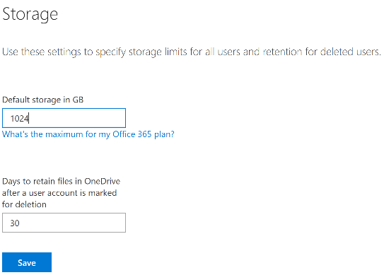 Managing Storage Quotas in OneDrive