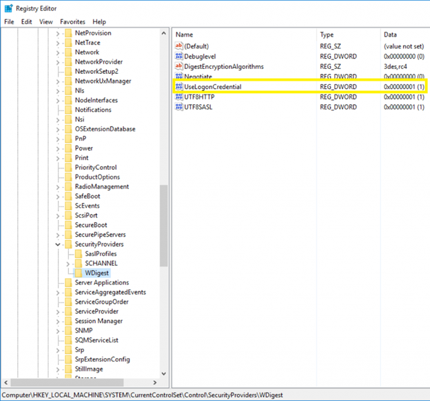 WDigest Clear-Text Passwords 2