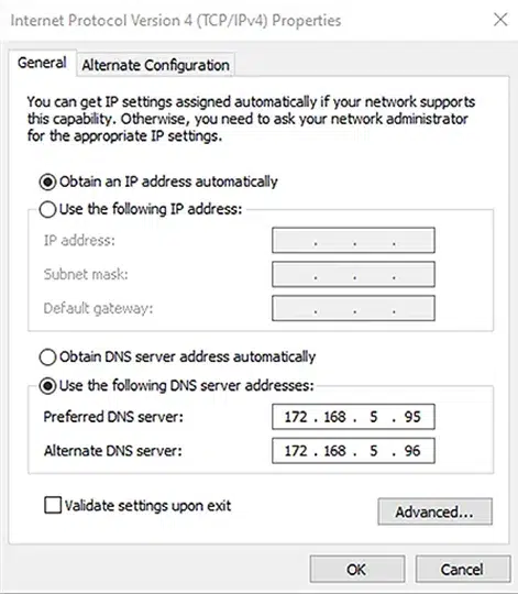 Option 1: Update the Computer’s DNS Client Settings 