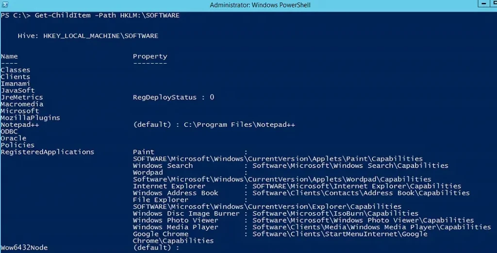 Get Registry Values from a Registry Node