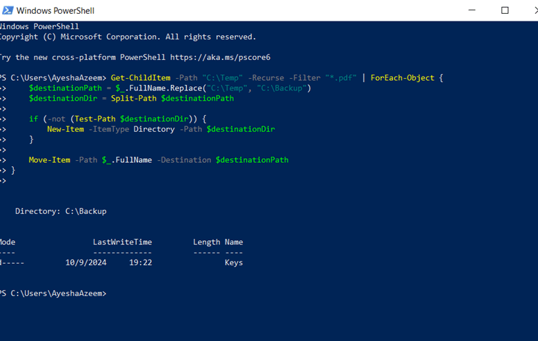 Maintain Folder Structure with Move-Iteam Cmdlet