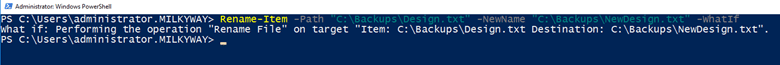 Examples of Using Rename-Item with Parameters